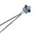 Blue Floral Long Chain Jhumka Earrings for Women | Oxidised Silver Look Ethnic Traditional Dangler Earrings