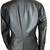 Men's black real lambskin leather single button formal blazer