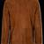 Men's brown soft suede leather two button sport coat