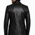 Men's black genuine lambskin leather slim fit blazer jacket