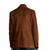 Men's brown soft suede leather blazer two button jacket