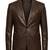 Men's dark brown real genuine lambskin leather blazer classic sport coat