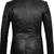 Men's black genuine leather blazer two button coat