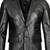 Men's black lambskin leather blazer classic formal coat jacket