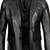 Men's black lambskin leather blazer classic formal coat jacket