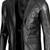 Men's black lambskin leather blazer classic formal coat jacket
