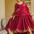 Women's maroon anarkali kurta set with embroidered dupatta