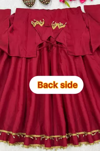 Women's maroon anarkali kurta set with embroidered dupatta