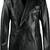 Men's lambskin genuine black double breasted leather blazer coat