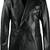Men's lambskin genuine black double breasted leather blazer coat