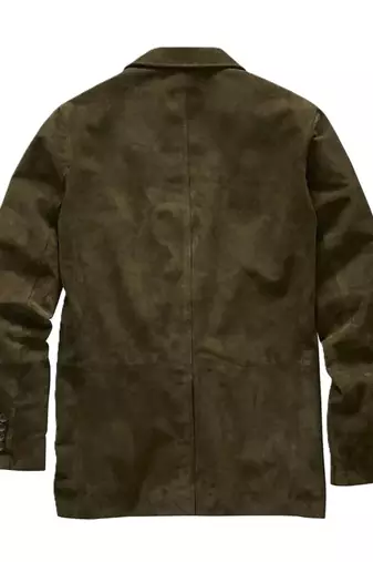 Men's olive soft genuine suede lambskin leather blazer sport coats