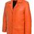 Men's orange genuine leather blazer casual button coat jacket