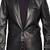 Men's black real lambskin leather blazer premium formal coat jacket