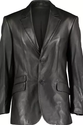 Men's lambskin black genuine leather blazer sport coat