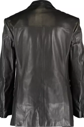 Men's lambskin black genuine leather blazer sport coat