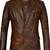 Men's brown real genuine leather blazer sport coat jackets