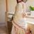 Women's off white embroidered anarkali kurta palazzo set with dupatta