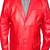 Men's red real genuine lambskin leather blazer formal sport coat