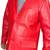 Men's red real genuine lambskin leather blazer formal sport coat