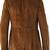 Men's genuine brown soft suede leather classic sport coat blazer