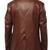 Men's dark brown real lambskin leather two button blazer jacket