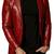 Men's slim fit red lambskin leather blazer sport coat jacket