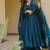 Elegant teal blue designer anarkali dress with palazzo & dupatta
