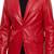 Men's red genuine leather two button lambskin blazer jacket