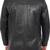 Men's black leather two button real lambskin sport coat blazer