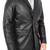 Men's black leather two button real lambskin sport coat blazer