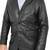 Men's black leather two button real lambskin sport coat blazer