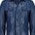 Men's blue genuine leather safari style jacket coat