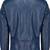 Men's blue genuine leather safari style jacket coat