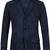 Men's navy blue suede lambskin leather safari blazer jacket