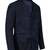 Men's navy blue suede lambskin leather safari blazer jacket