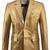 Men's gold genuine leather blazer sport coat