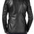 Men's black lambskin leather casual blazer jacket