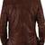 Men's brown genuine leather casual blazer jacket