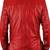 Men's red genuine leather fashion blazer jacket