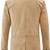Men's beige suede leather double breasted blazer coat
