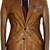 Men's tan soft lambskin leather formal blazer sport coat