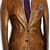 Men's tan soft lambskin leather formal blazer sport coat