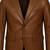Men's dark brown real lambskin suede double breasted blazer coat