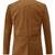 Men's camel suede leather two button blazer jacket