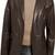 Men's dark brown genuine leather blazer jacket