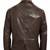 Men's dark brown genuine leather blazer jacket