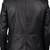 Men's black lambskin leather two button classic blazer coat