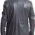 Men's gray genuine leather formal blazer jacket