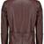 Men's brown genuine lambskin leather safari blazer utility jacket