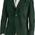 Men's forest green soft suede lambskin leather blazer jacket